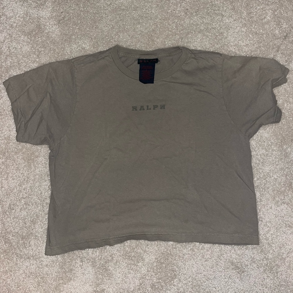 Ralph Lauren - cropped beige tee